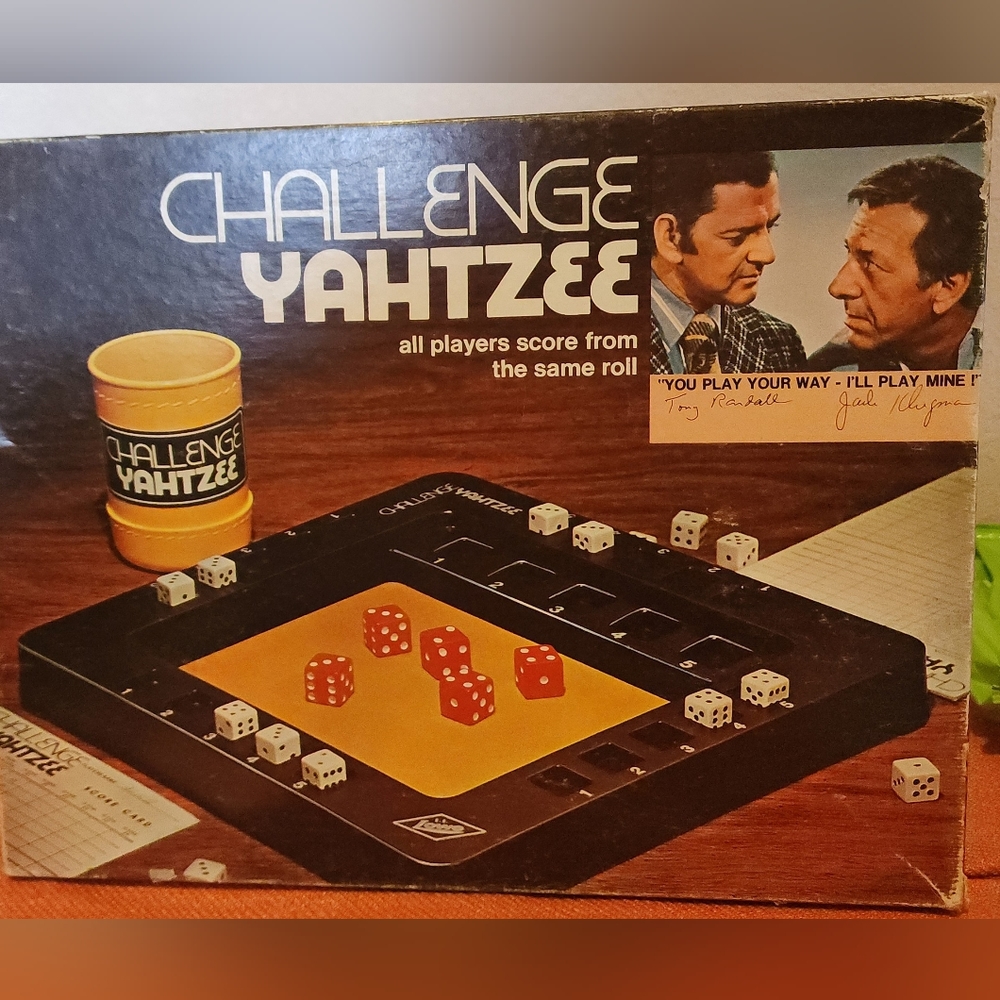 Vintage Challenge Yahtzee Game 2420 - Lowe 1974 BENIFITS CHARITY